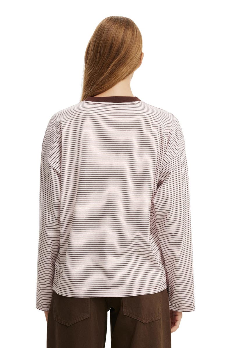 Cotton On Women's Boxy Long Sleeve Top, Alternate, color, Lisa Stripe Babydoll Dark