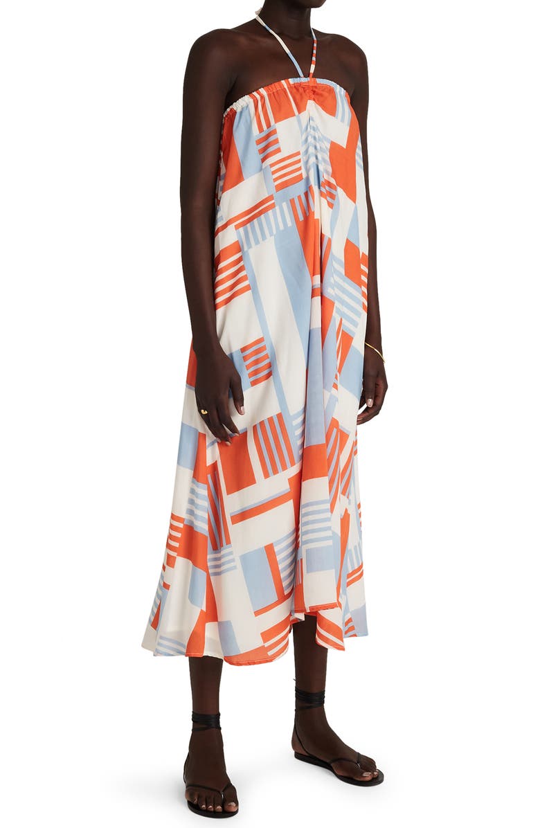 Faithfull the Brand Asturias Halter Midi Dress, Alternate, color, 