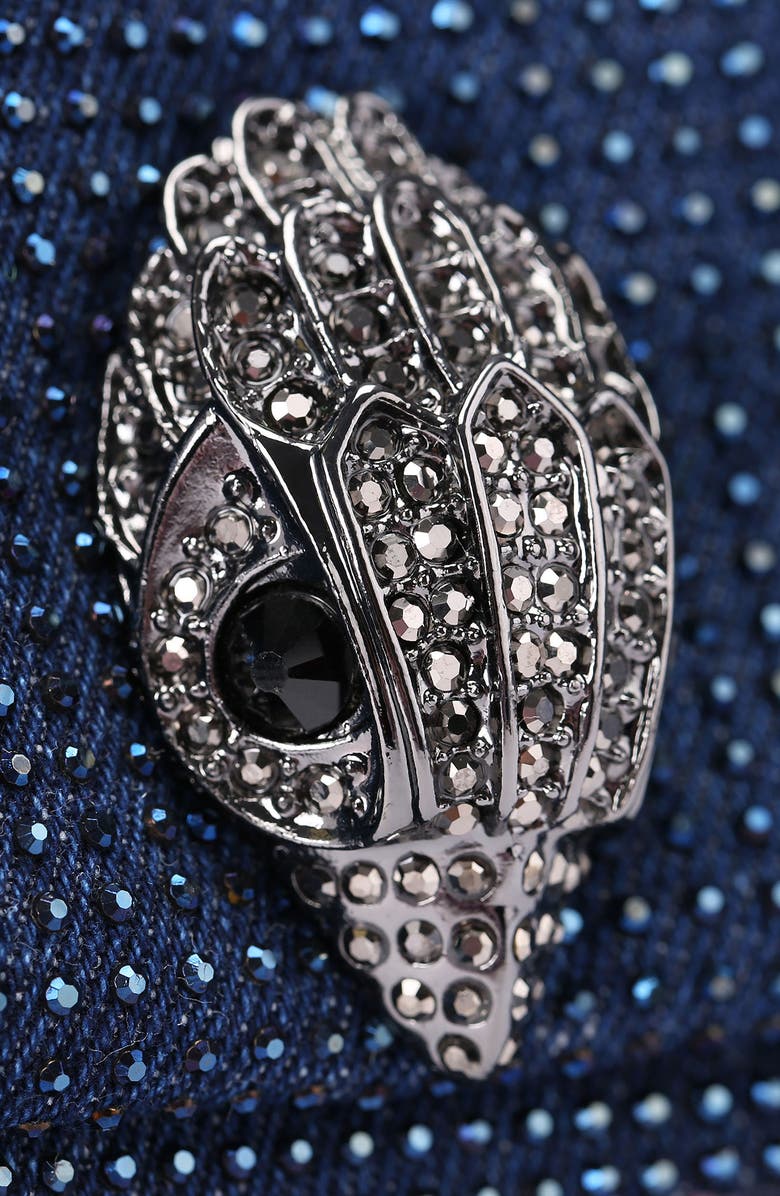 Kurt Geiger London Kensington Embellished Denim Crossbody Bag, Alternate, color,