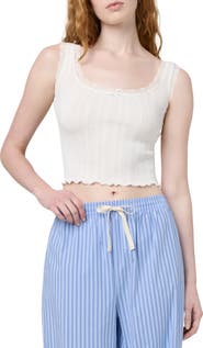Florence by Mills Lace Trim Crop Tank