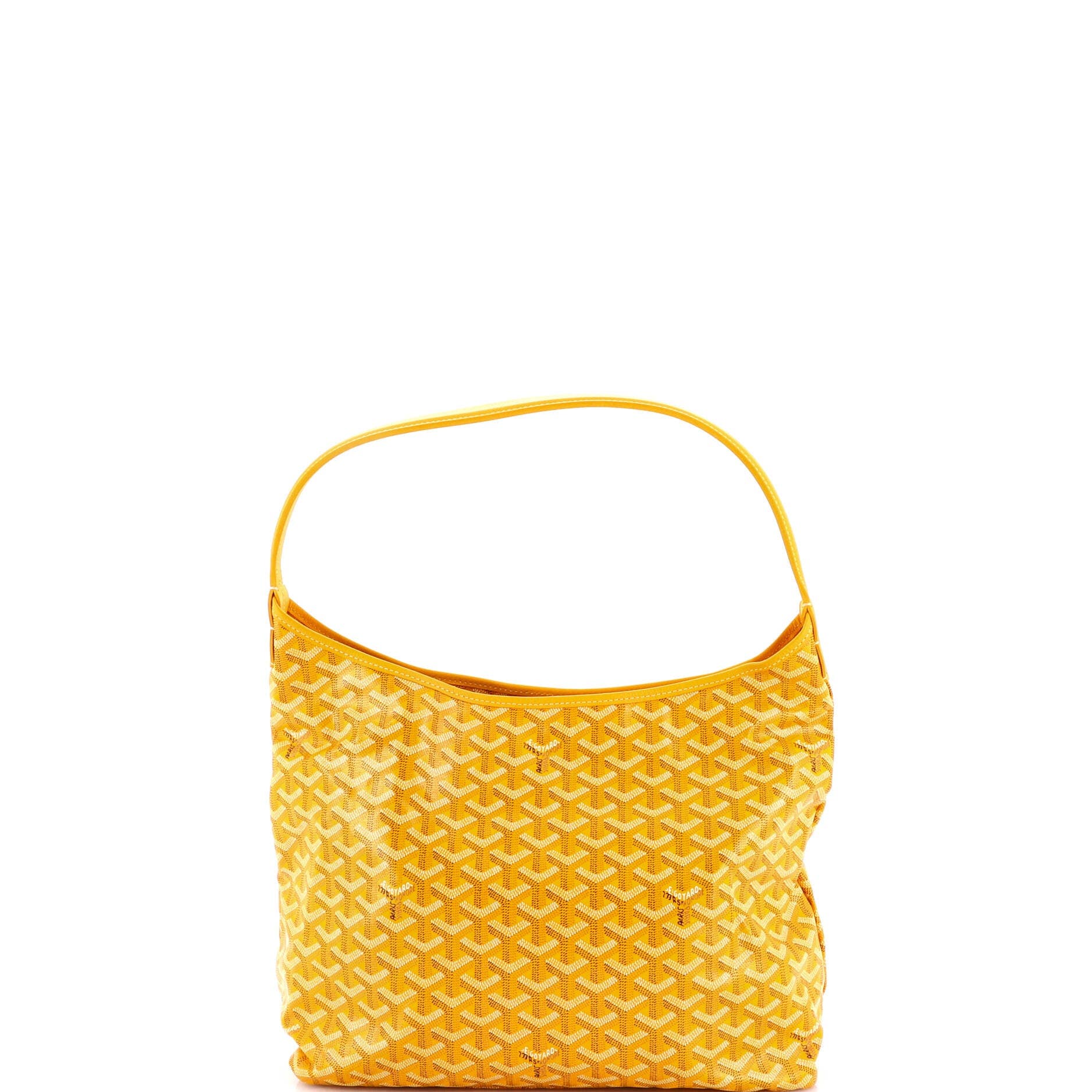 Pre-Owned Goyard Boheme Hobo Coated Canvas, Alternate, color, Yellow