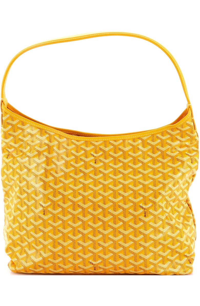 Pre-Owned Goyard Boheme Hobo Coated Canvas, Alternate, color, Yellow