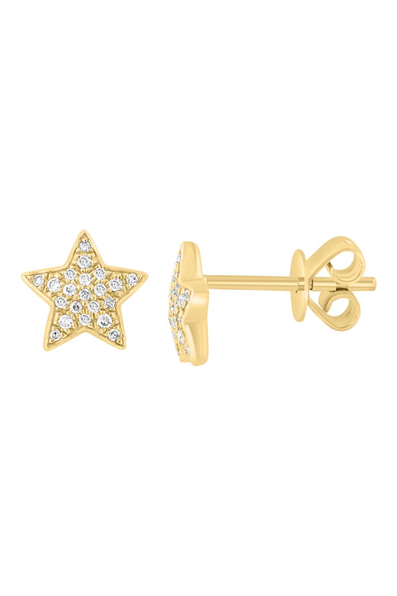 Diamond Pavé Star Stud Earrings, Alternate, color, GOLD