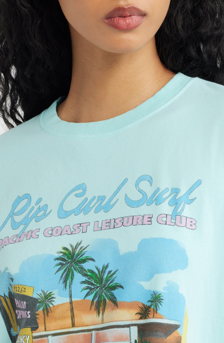 Rip Curl Pacific Coast Leisure Club Graphic T-Shirt, Alternate, color, Light Sea Blue