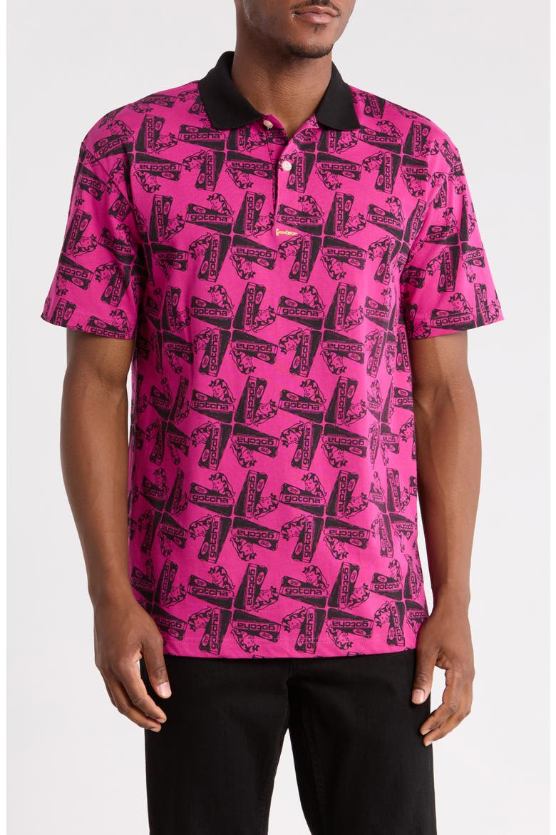 San Jose Cotton Polo, Main, color, FUCHSIA RED