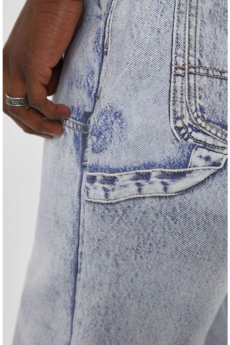 Go Photorealistic Baggy Faux Denim Pants, Alternate, color, BLUE