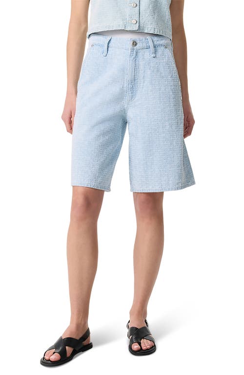 Rag & Bone Blue Tailored Mckenna Textured Denim Shorts In Tweed