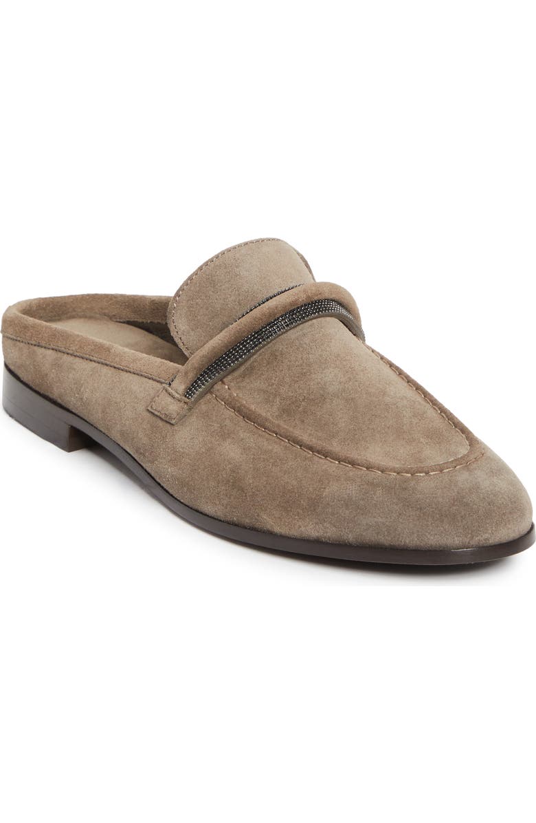 Brunello Cucinelli Monili Trim Loafer Mule, Main, color, C8769 Torba