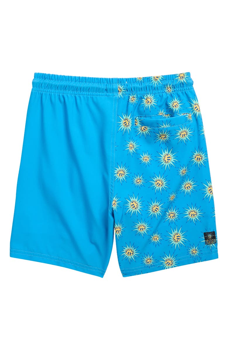 Sovereign Code Kids' Trek Smiley Swim Trunks, Alternate, color, Blue