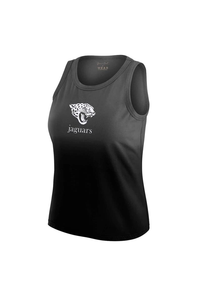 Women's WEAR by Erin Andrews x Gracie Hunt Black Jacksonville Jaguars Ombre Tank Top, Alternate, color, Black