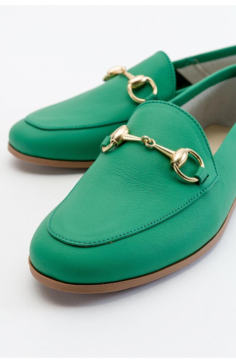 Forever & Always Shoes Penny Leather Horsebit Loafers, Alternate, color, Green Leather