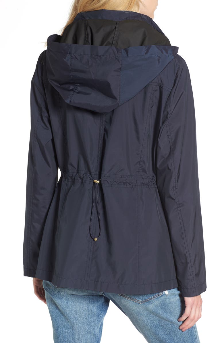 Cole Haan Water Repellent Hooded Parka, Alternate, color, Indigo