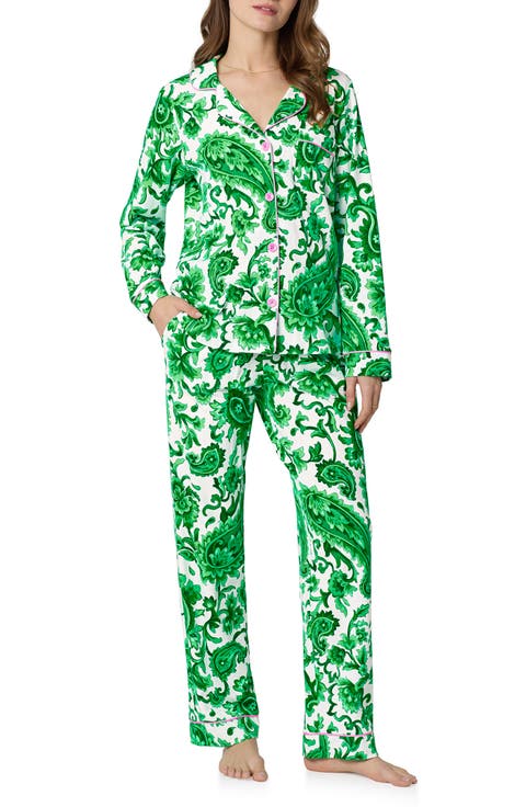 Print Stretch Organic Cotton Pajamas