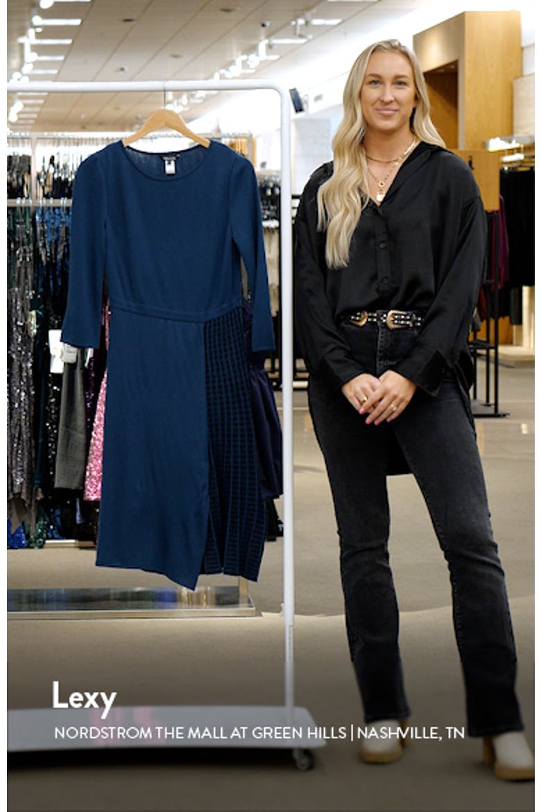Contrast Panel Knit Dress video