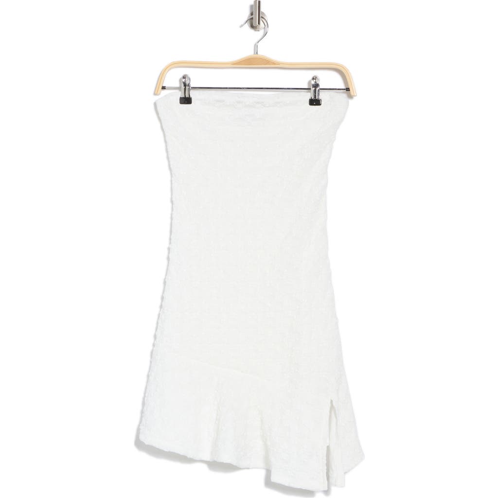 Madden Girl Strapless Asymmetric Lace Minidress
