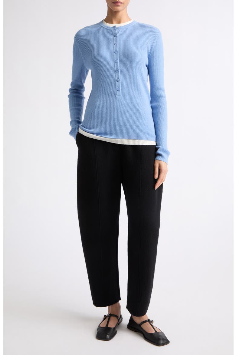 Wrenda Cashmere Barrel Leg Sweater Pants, Alternate, color, BLACK