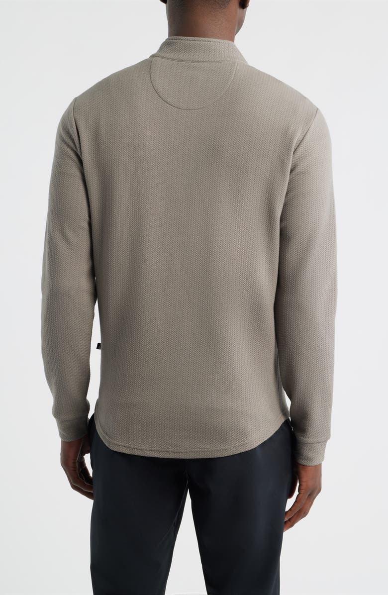 Swannies Luke Cotton Blend Performance Quarter Zip Pullover, Alternate, color, Driftwood