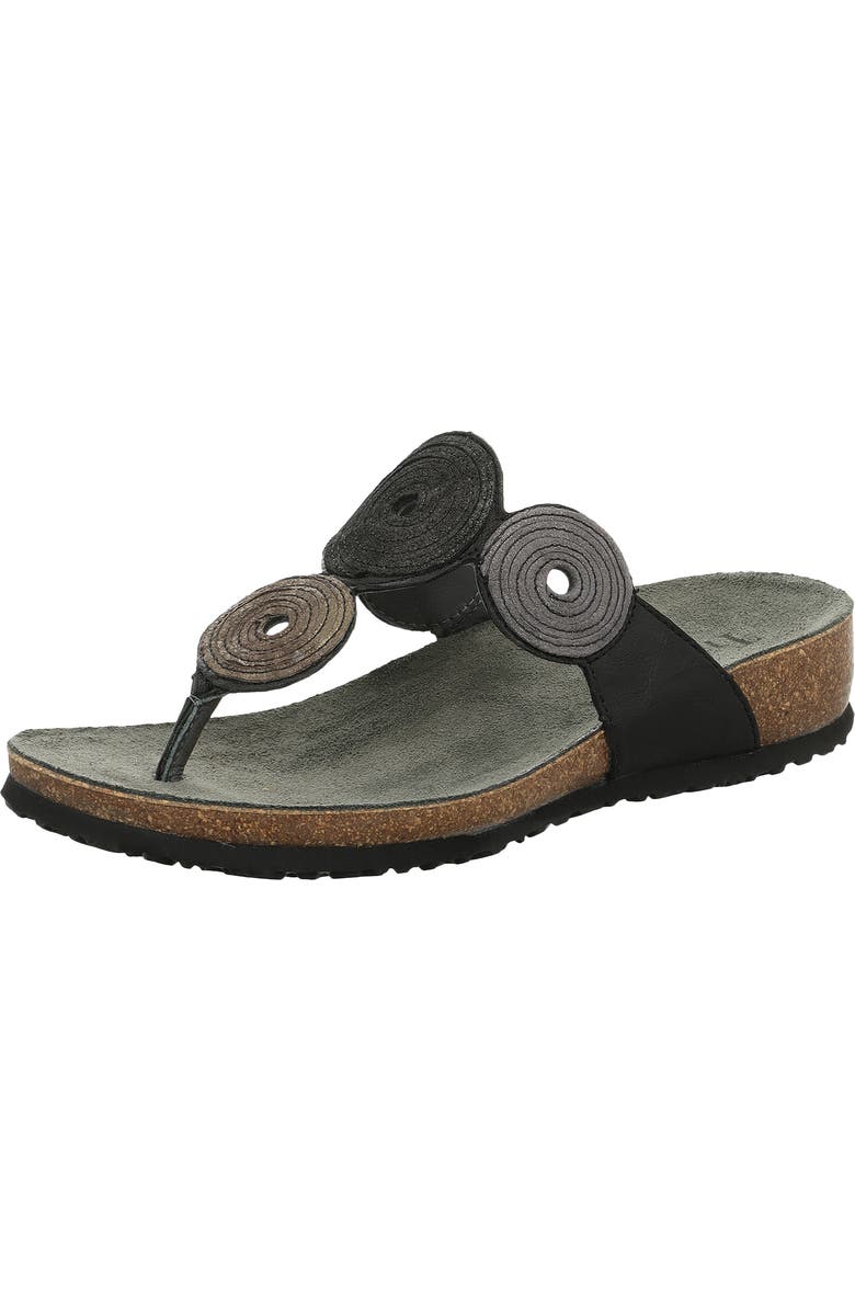 Think! Julia Circles Flip Flop, Main, color, Black