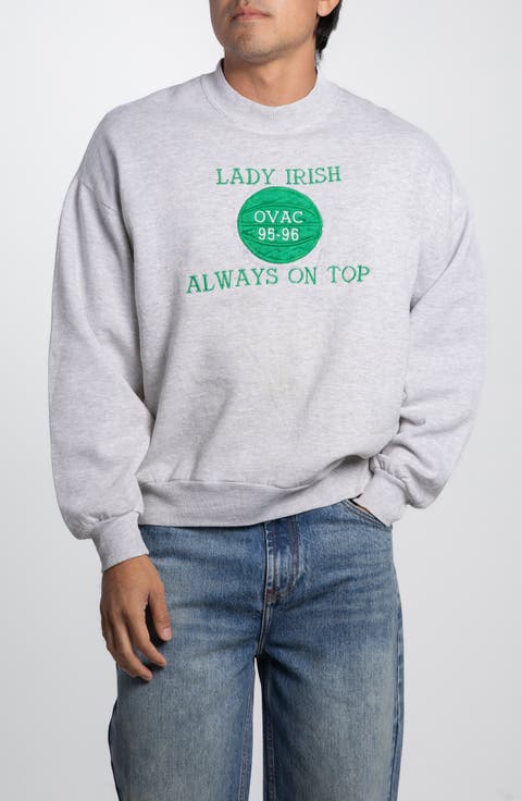 Vintage '96 Ovac Lady Irish Basketball Sweatshirt