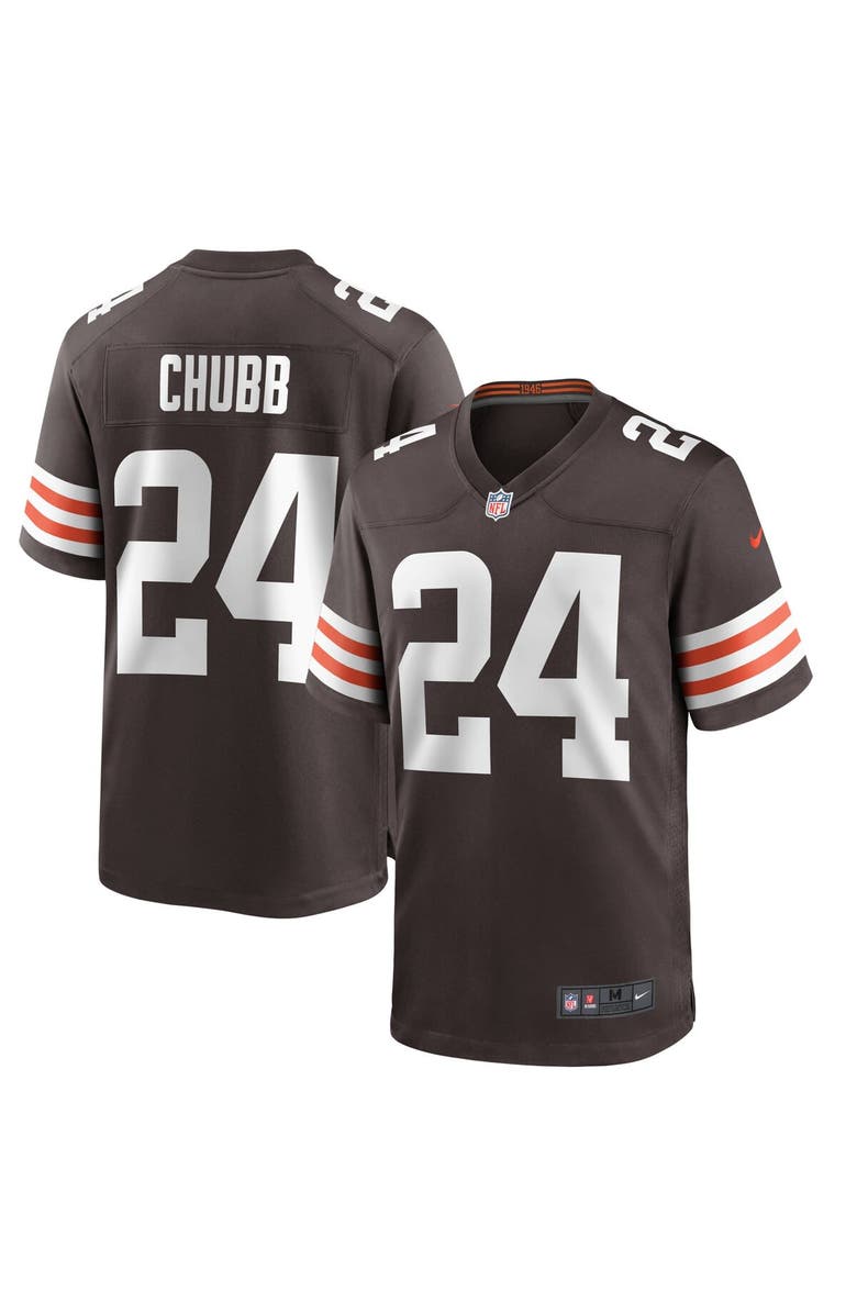 Nike Men's Nike Nick Chubb Brown Cleveland Browns Player Game Jersey, Main, color,
