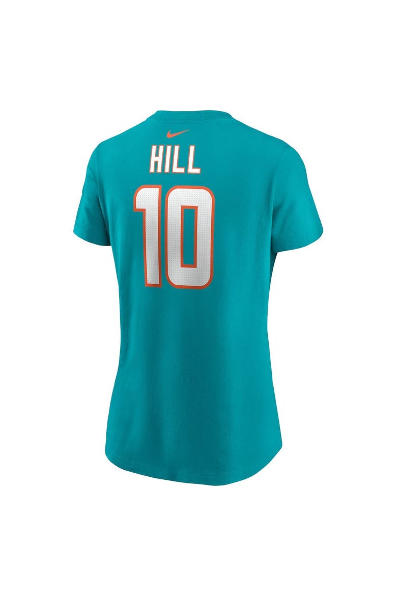 Women's Nike Tyreek Hill Aqua Miami Dolphins Player Name & Number T-Shirt, Alternate, color, Aqua