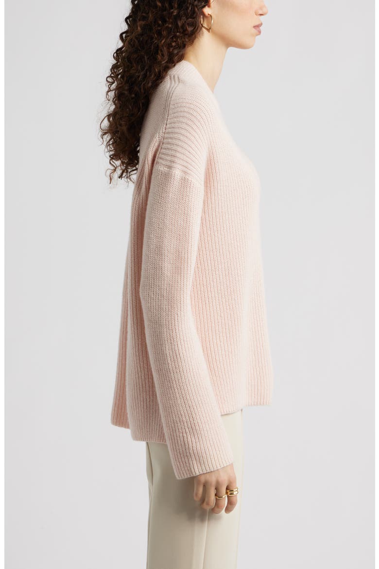 Relaxed Fit Wool & Cashmere Sweater, Alternate, color, PINK WISP