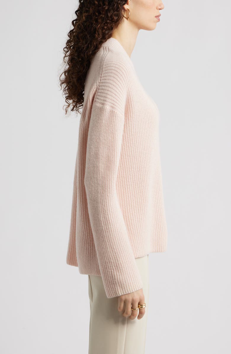 Nordstrom Relaxed Fit Wool 
Cashmere Sweater, Alternate, color, Pink Wisp