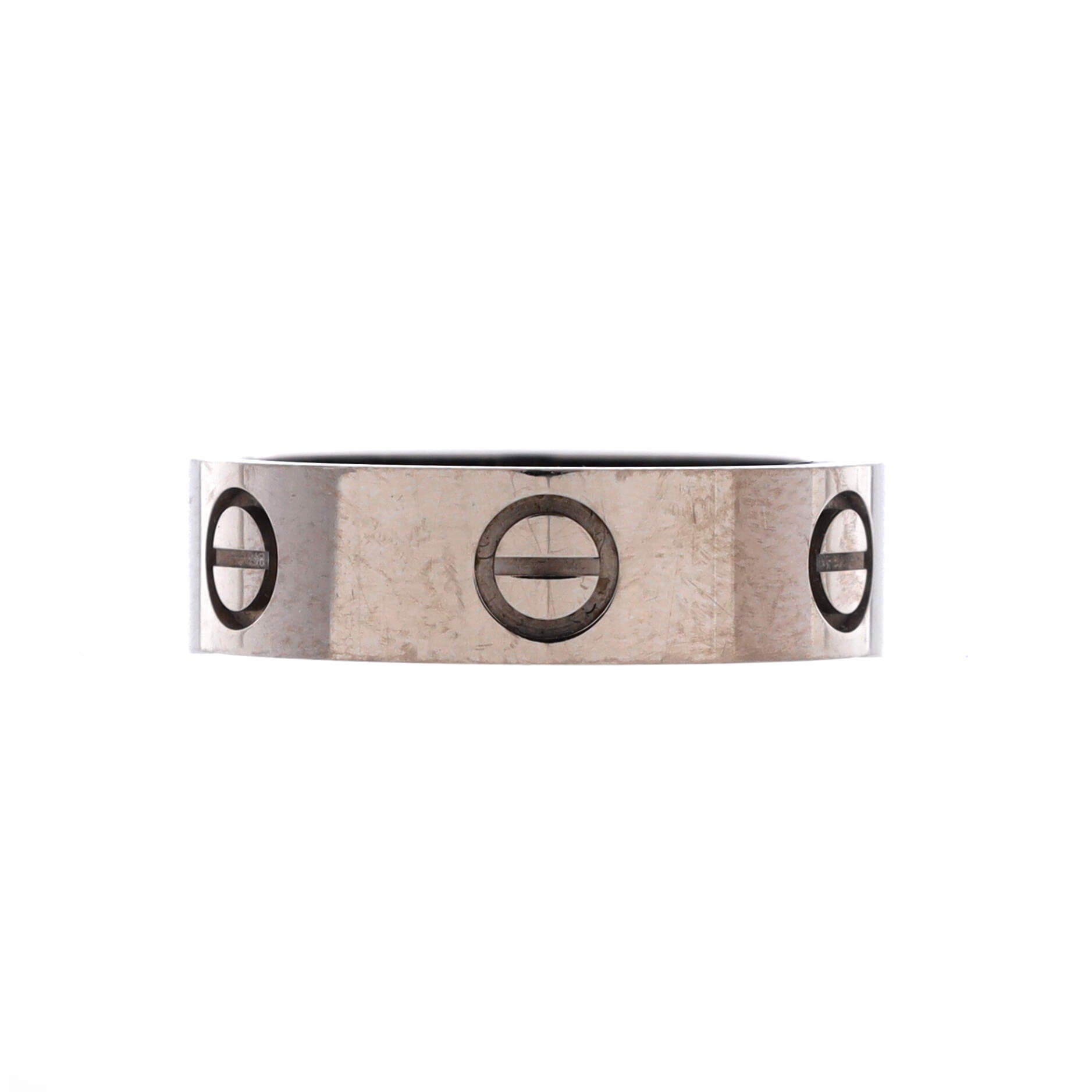 Love Band Ring 18K White Gold, Main, color, Metallic Gold