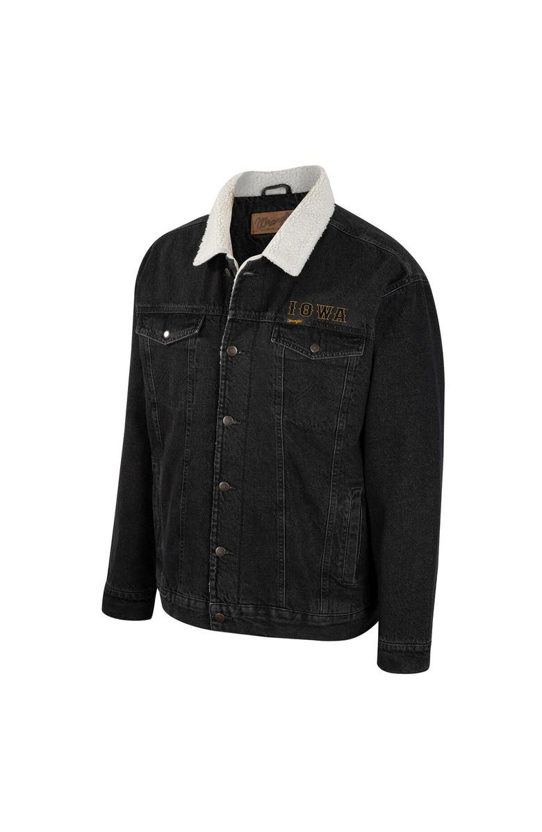 COLOSSEUM X WRANGLER Men's Colosseum x Wrangler Charcoal Iowa Hawkeyes Western Button-Up Denim Jacket, Alternate, color, Charcoal