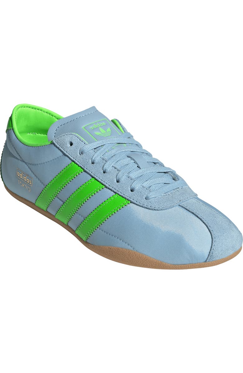 adidas Tokyo Low Top Sneaker, Main, color, Clear Sky/ Solar Green/ Gum