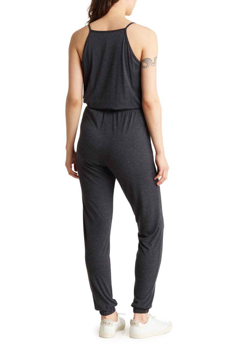 Drawstring Sleeveless Jumpsuit, Alternate, color, CHARCOAL