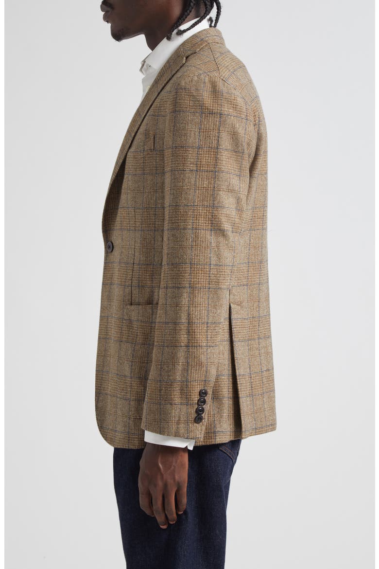 K-Jacket Tan Glen Check Wool Sport Coat, Alternate, color, BEIGE