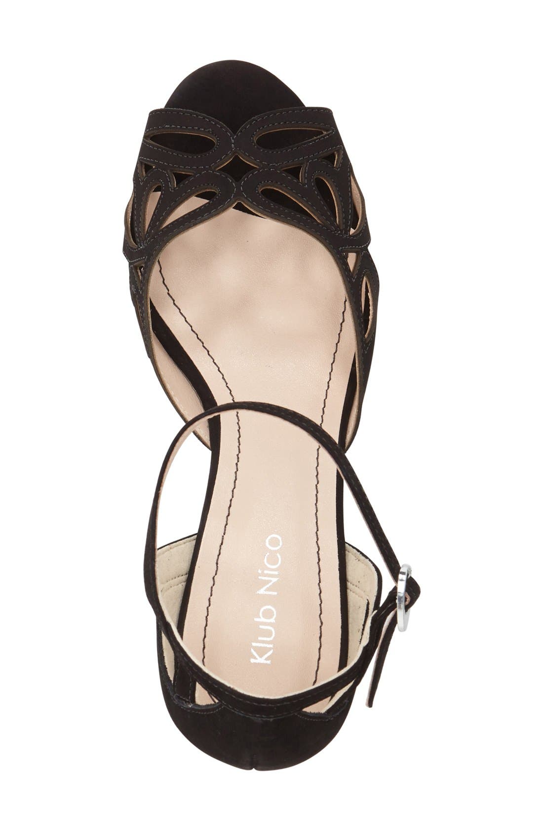 'Kismet' Wedge Sandal, Alternate, color, BLACK