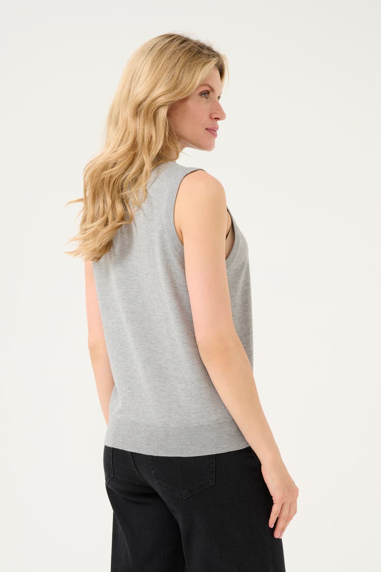 KAlizza Round Neck Sleeveless Pullover, Alternate, color, Grey Melange