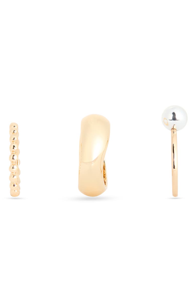 NORDSTROM RACK Set of 3 Rings, Alternate, color, Gold- Silver