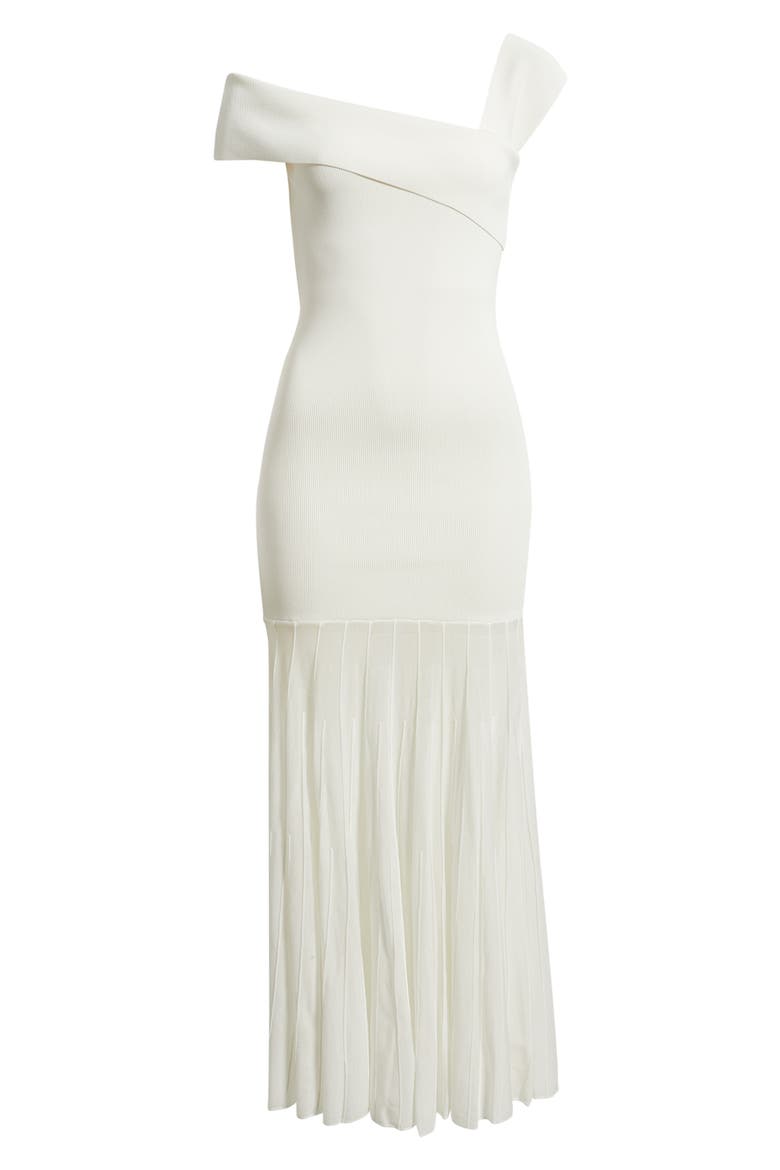 Rowan One-Shoulder Knit Maxi Dress, Alternate, color, WHITE
