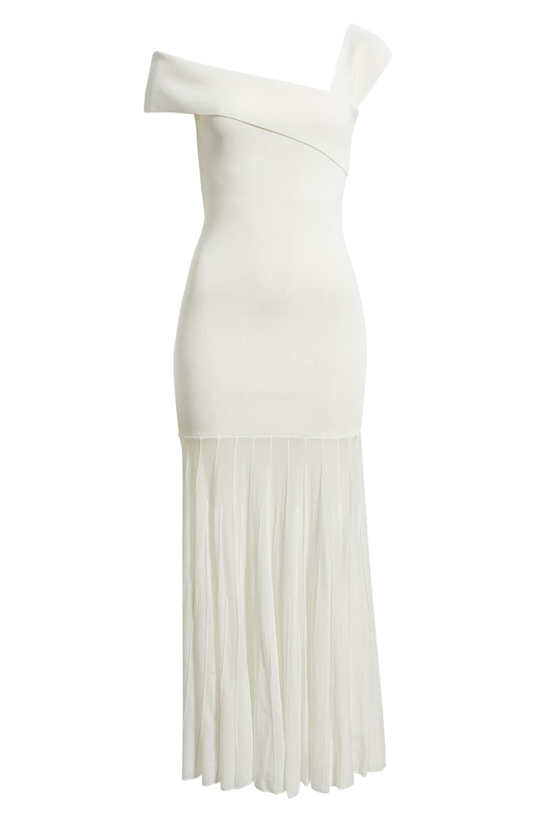 Line & Dot Rowan One-Shoulder Knit Maxi Dress, Main, color, White