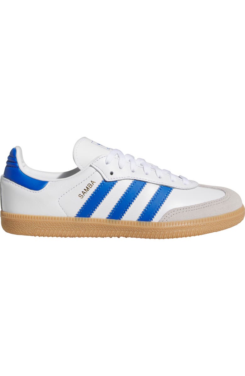 adidas Kids' Samba OG Sneaker, Alternate, color, White/ Blue/ Gum
