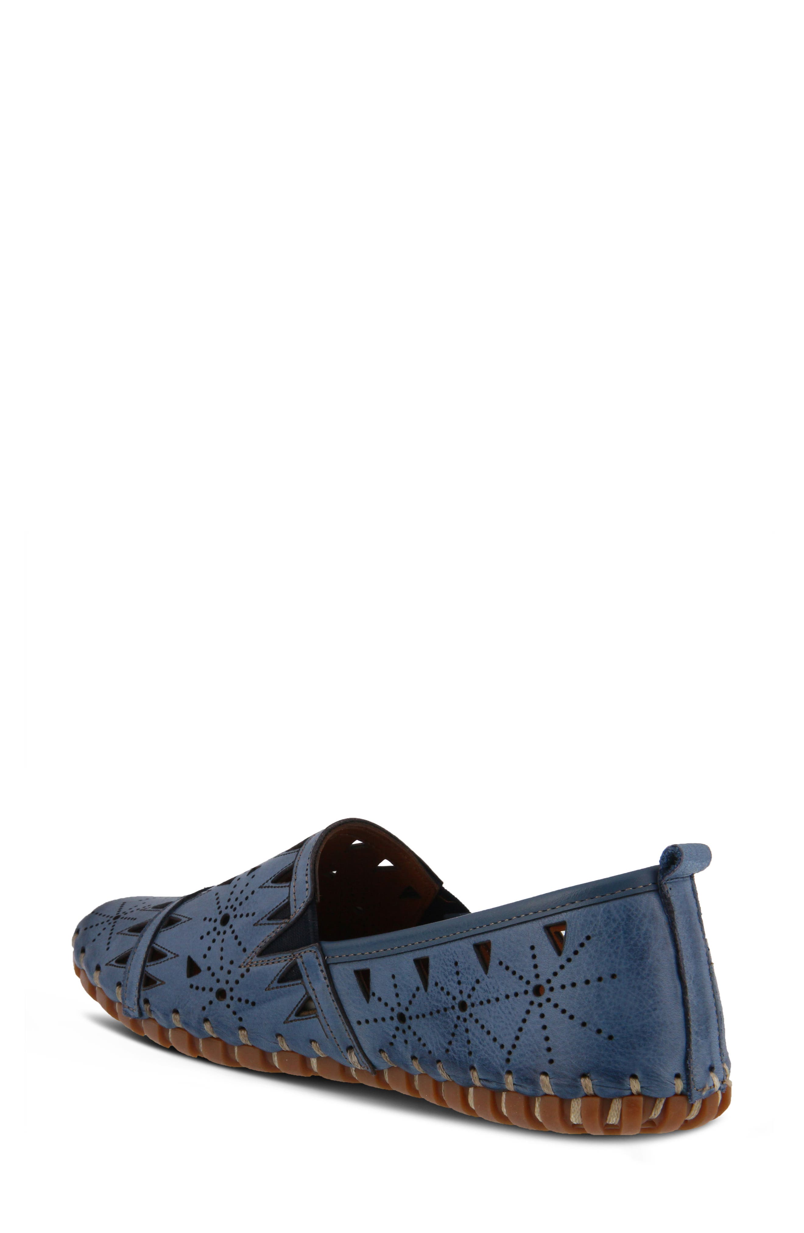 Fusaro Flat, Alternate, color, BLUE LEATHER
