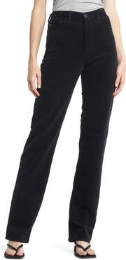 AG Alexxis High Waist Extended Straight Leg Corduroy Pants