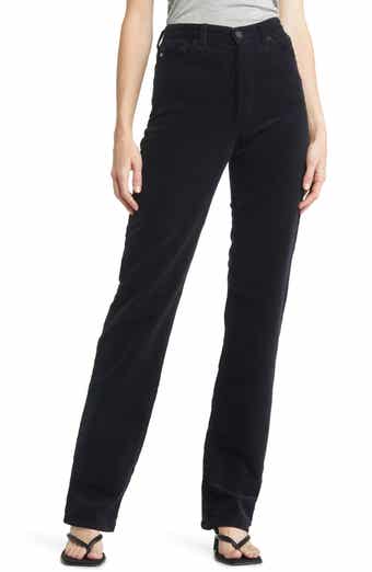 Alexxis High Waist Extended Straight Leg Corduroy Pants