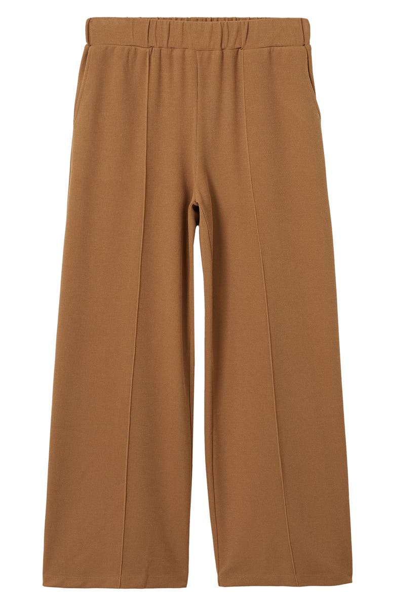 MANGO Elastic Waist Wide Leg Pants, Alternate, color, 