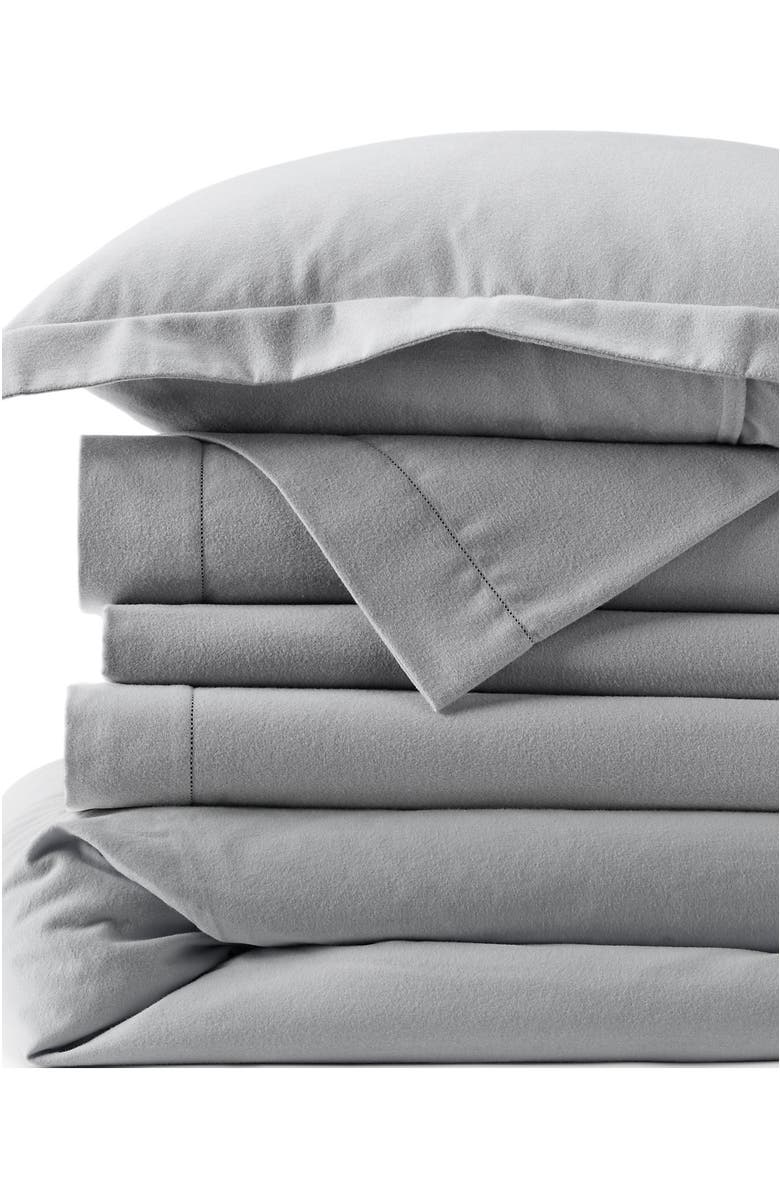 Lands' End Luxe Flannel Duvet Bed Cover, Main, color,