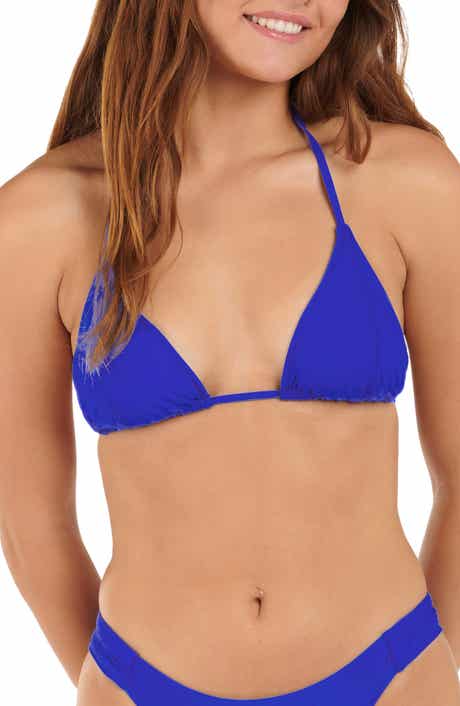 Citrus Solid Seamed Triangle Bikini Top