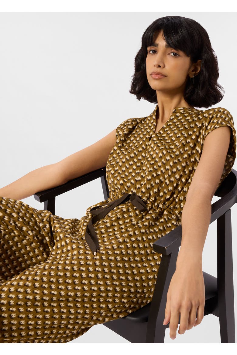 Ikat Spot Sleeveless Jumpsuit, Alternate, color, Khaki/Multi