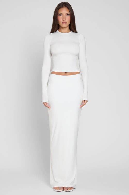 Leau Everyday Jersey Long Sleeve Top In White