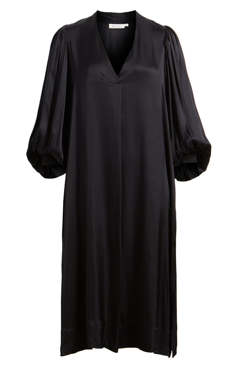 Masai Copenhagen Nalo Long Sleeve Satin Shift Dress, Alternate, color, 