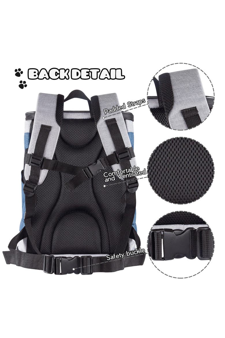 Pet Soft Backpack Carrier 13", Alternate, color, Blue