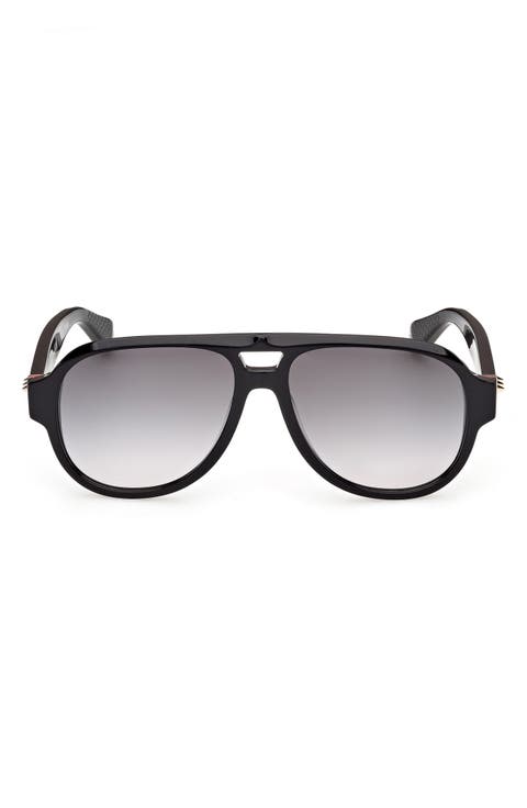 58mm Gradient Pilot Sunglasses