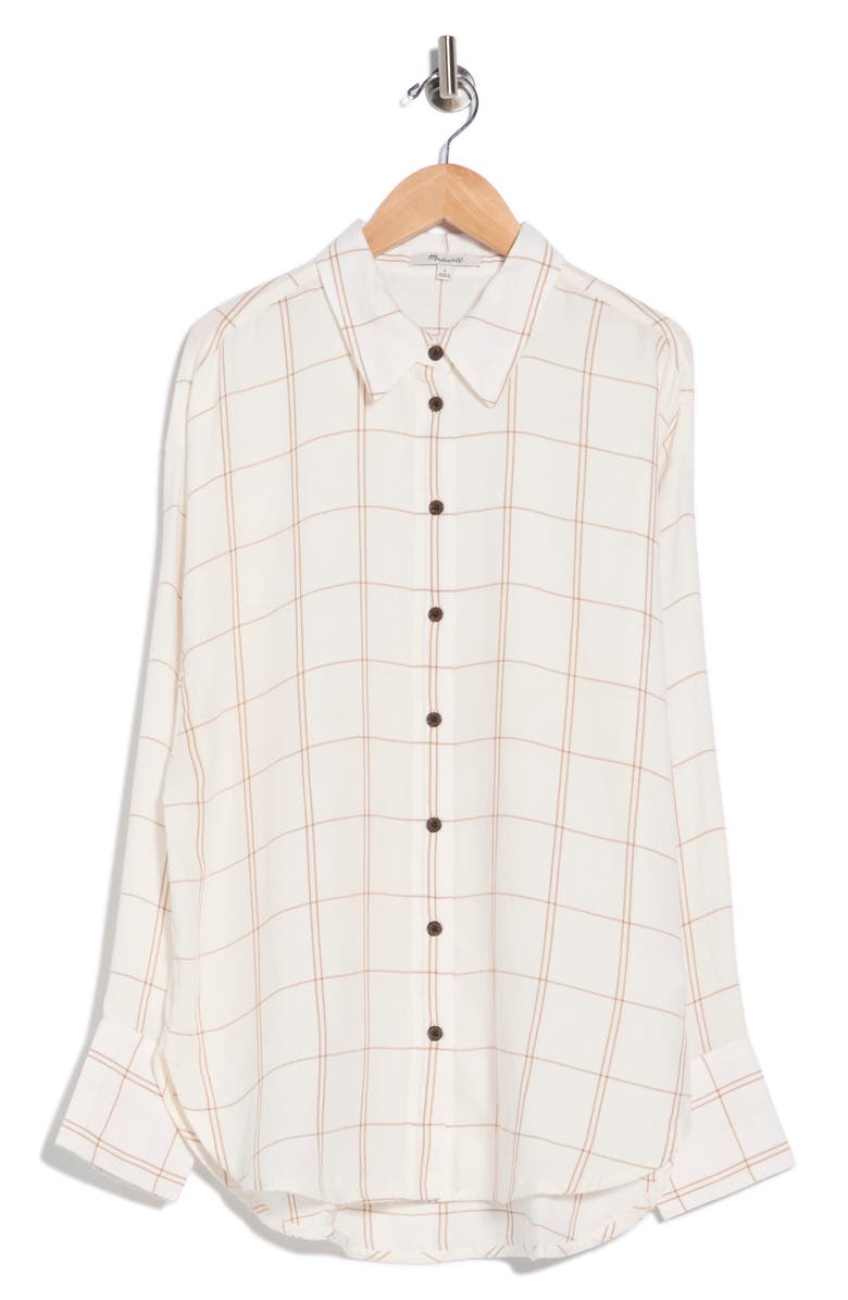 Madewell Dolman Sleeve Button-Up Shirt, Alternate, color, Lighthouse
